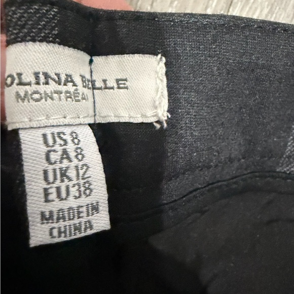 Carolina Belle Black Dress and Gray Plaid Dress Pants size 8 - Picture 4 of 5